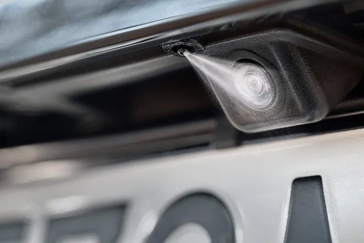 Picture of a rear view camera cleaning system