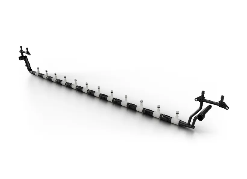 Rendering of NORMA lines for cooling plates in battery thermal management