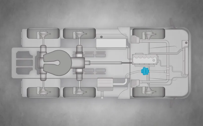Drawing Truck Turbocharger line application
