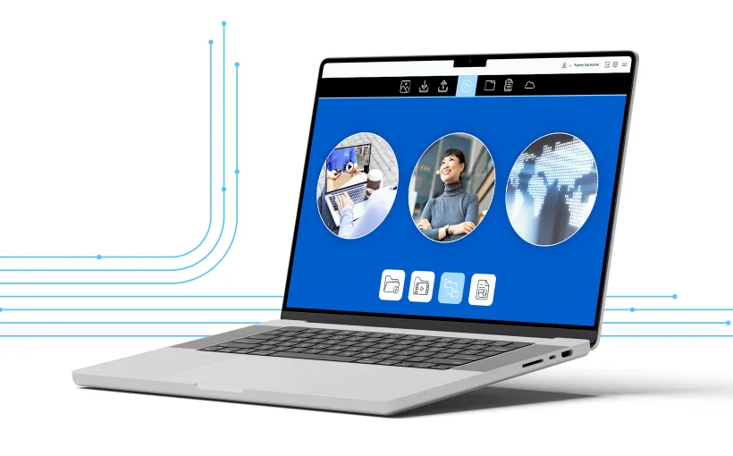 Picture of a laptop showing a the knowledge page