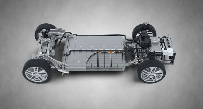 Picture of a passenger vehicle chassis